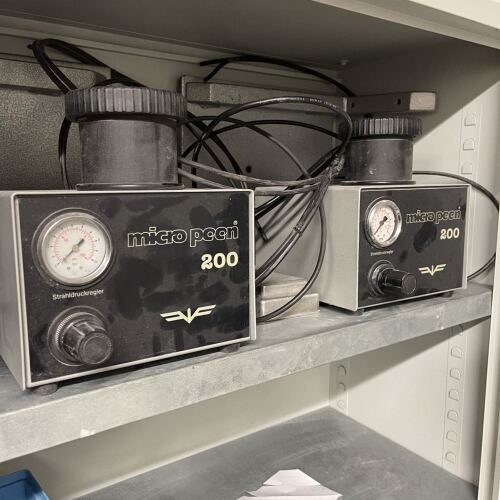 2x IEPCO AG micropeen 201 Small Sandblasting Units/Kleine Strahlanlagen Teile (2001)