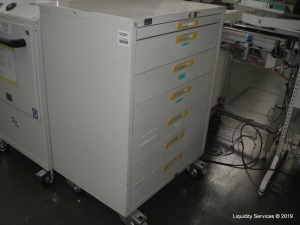 Two mobile multidrawer cabinet