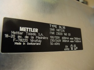 Mettler Toledo Model DL 35 Titrator