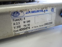 J.P. Selecta Model Vacuo-Temp 4000474 Heated Vakuum Dessicator - 4