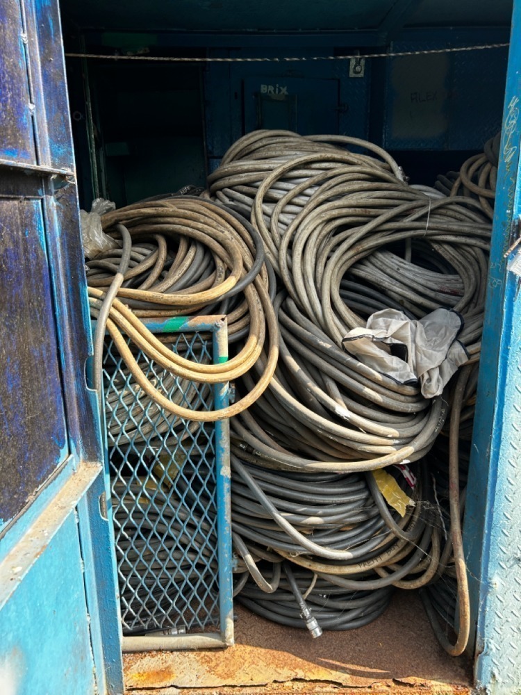 TOOLBOX with USED Rolls of Air Hoses