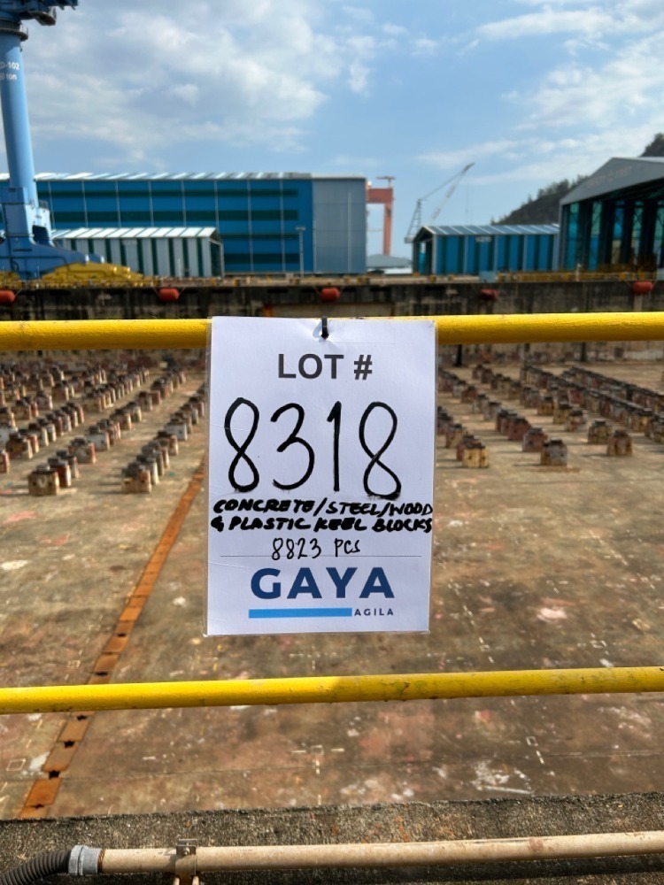 5,423x MOVABLE KEEL BLOCKS (CONCRETE, STEEL, WOOD, PLASTIC)