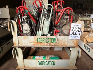 2x Steel Box with NEW and USED Hydraulic Electric and Hand Pump; Oil Detector