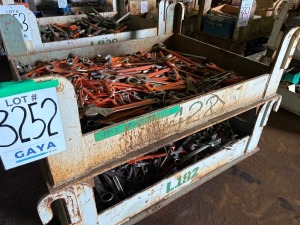 2x Steel Box with Assorted Sizes of Wrenches