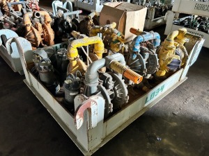 18x USED Air Diaphragm Pump, Submersible Pump and Hose
